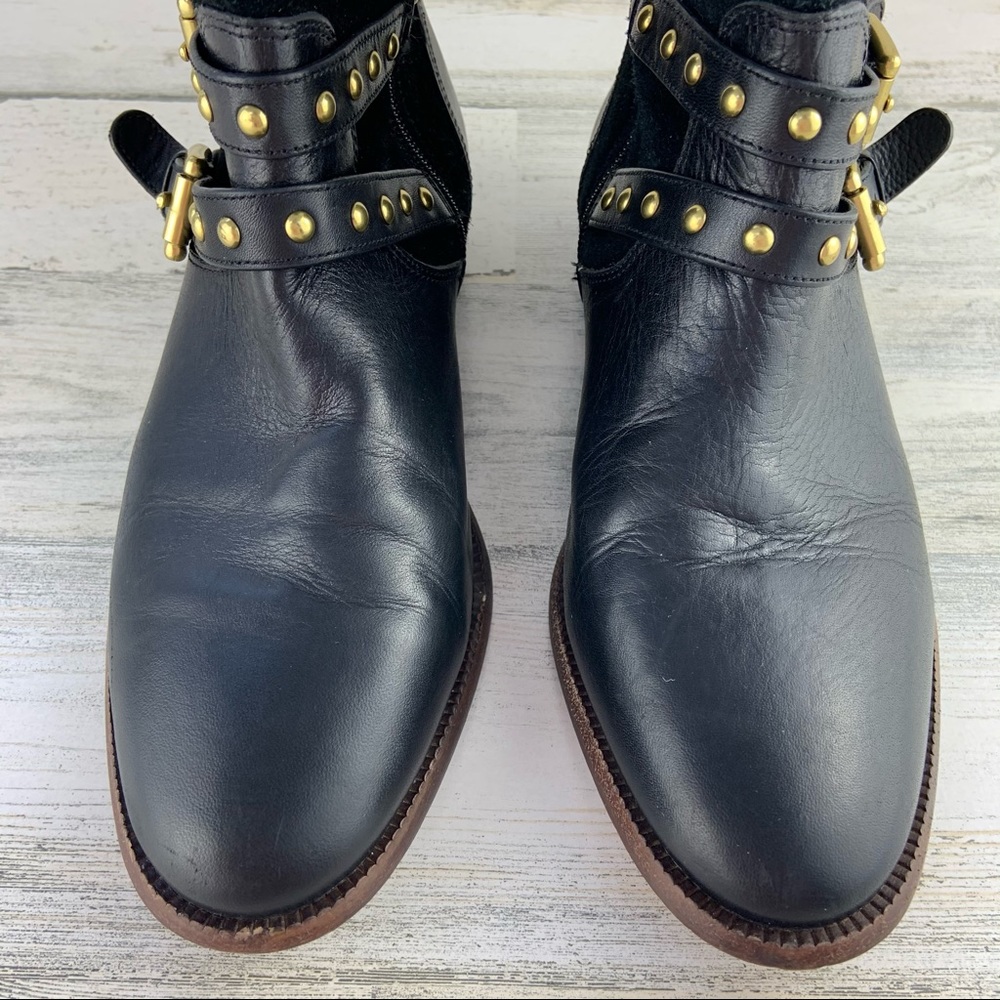 COACH Lilliana Black Leather Ankle Boots Size 6.5B - Picture 3 of 9